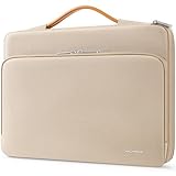 MCHENG 14-Zoll 360 schützende Laptop-Tasche mit Griffen Große Kapazität Aktentasche Kompatibel mit Lenovo IdeaPad Slim 3i/15 Macbook air M2 2023/15.4 MacBook Pro/14 Dell Chromebook 14,Beige.