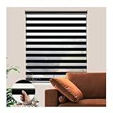 Zweischichtige Jalousien mit horizontaler Sichtschutzfilterung, Rollos, Zebra-Jalousien for Fenster, kabellose Jalousien mit Tag- und Nachtlichtfilterung (Size : W115xH140cm/W45.27xH55.11in)