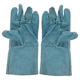 Veemoon Bissfeste Cowhide Handschuhe für Haustiertraining Langlebige Schutz Handschuhe aus Rindsleder Kratzfest und Verschleißfest für Hunde und Katzenumgang Wiederverwendbar und Leicht