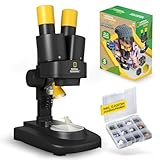 National Geographic Stereo 3D Mikroskop mit 20x Vergrößerung und Auflichtbeleuchtung für Kinder und Erwachsene für die Beobachtung von Steinen, Münzen, Insekten und vielem mehr