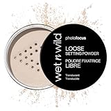 Wet n Wild Photo Focus Loose Setting Powder, Seidiges Gewichtsloses Fixierpuder zum Fixieren, Mattieren, Öl absorbieren und Backen, Weichzeichnungseffekt, Translucent, 20g