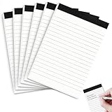 ZXNJA 6 Stück Notizbuch A7, Notizbuch Kariert, Nachfülleinlagen 30 Blatt Pro Block Mini Notizblöcke Liniert Schreibblock Kleiner Ersatzblöcke Für Arbeit Büro Haushalt Schule