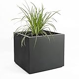 Pflanzwerk® Pflanzkübel Cube Anthrazit 28x28x28cm *Frostbeständiger Blumenkübel* *UV-Schutz* *Qualitätsware*