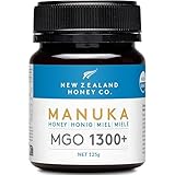 New Zealand Honey Co. Manuka Honig MGO 1300+ | Aktiv und Roh | Hergestellt in Neuseeland | Zertifiziertem Methylglyoxal Gehalt | 125g