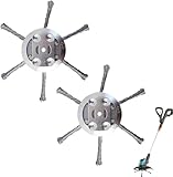 Unkrautbürste für Freischneider, 2 Stück Unkraut Entferner Gerät, Wildkrautbürste 5mm Bohrung, Unkrautbürste für Rasentrimmer, Drahtbürste mit Kegelform entfernt mühelos Unkraut und Moos (B)