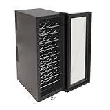 YyanLAK Weinkühlschrank, 140W Weinschrank mit Glastür Freistehender Weinkühlschrank, Schwarzer Weinkühlschrank für die Lagerung von Wein in Wohnzimmern, Büros, Küchen