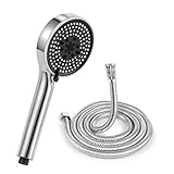 Netinpeater Universal Duschkopf, Duschbrause mit Schlauch 2M, Sparduschkopf Regendusche Energiespar Druckerhöhend, Duschbrause Set mit 5 Strahlarten, (Mit Schlauch 2M)