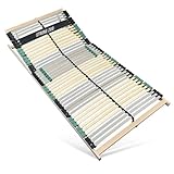 Sleepneo Extra Stabiler Premium Lattenrost 80x200, bis 200Kg belastbar, Kopfteil verstellbar, 42 Latten, 7 Zonen Lattenrost aus Buche und verstärkter Birke, Made in Germany