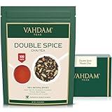 VAHDAM, Double Spice Chai Spiced Black Tea (200g) Stark & Würzig | 100% Natürliche Inhaltsstoffe - Schwarzer Tee, Kardamom, Zimt, Nelken, Schwarzer Pfeffer | Brühen Chai Latte