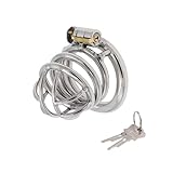 Peniskäfig Sexspielzeug für Männliche Penisübungen Keuschheitskäfig Herren aus Metall mit Unsichtbarem Schloss und 2 Schlüsseln Chastity Cage für die Zurückhaltung von Männern (Large,50mm)