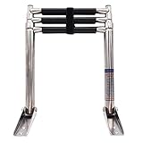 KAOLALI Bootsleiter 3 Stufen, Edelstahl Bootsleiter Rutschfester Teleskop Badeleiter Schwimmbadleiter für Boot Yacht Schiff bis 150kg Belastbar