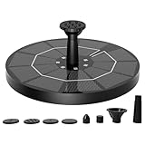 Solarpumpe für Springbrunnen, Solarpumpe mit einem, Solarwasserpumpe für Springbrunnen | Dekoration im Freien mit 1500 mAh Akku für Vogel, Garten, Teich, Pool, im Freien
