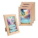Creative Home 2er Bilderrahmen 10x15 cm Set | Unlackiert Fotorahmen aus Kiefern-Holz | mit Rückwand zum Auf-Stellen und Auf-Hängen | Portrait-Rahmen | Geschenk | 2er-Pack