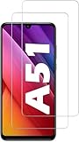 [2 Stück] Panzer Schutz Glas kompatibel mit Samsung Galaxy A51 Displayschutzfolie,Schutzfolie 9H Glas,100% Fingerabdrucksensor Nano