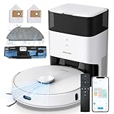 AIRROBO Saugroboter mit Wischfunktion, 3.5L Staubsauger Roboter mit Absaugstation, 180Min Laufzeit, LiDAR Navigation, Starker Saugkraft, Automatischer Entleerung, App-Steuerung