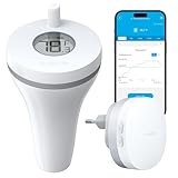 GoveeLife WLAN Pool thermometer mit App, Schwimmendes Funk Poolthermometer Digitale mit Wasserdichtigkeit nach IPX7, Benachrichtigungsalarm, Temperaturmesser für Badewanne, Aquarium und Spa