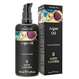 Arganöl BIO kaltgepresst - 100% rein und natürlich - Arganöl Haare für Haarwachstum - Für Haare, Haut, Nägel und Bart - Haaröl trockenes Haar - Hair Growth Oil, Argan Oil 100ml -Satin Naturel