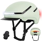 Shinmax Fahrradhelm mit Blinker, Frontlicht und Rücklicht, Fahrrad Helm mit Visier, Fahrradhelm für Erwachsene Herren und Damen geeignet für Scooter, Urban Scooter, MBT, Rennrad und Pendler