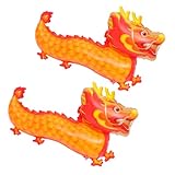 ERINGOGO 2 Stück Dragon King Ballon Luftballons Ballongas Chinesische Partydekorationen Brandballoon Neujahr Festlicher Ballon Party-ballon- Für Das Neue Jahr Aluminiumfolie Orange