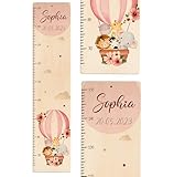 KIDSMOOD - Messlatte für Kinderzimmer Personalisiert, 70-140 cm - Messlatte Kinder Holz personalisiert Mit Namen für Baby- & Kleinkinderzimmer - Individuelles Geschenk für Kinder und Babys zum Geburt