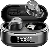 TOZO NC9 In-Ear Kopfhörer Kabellos Bluetooth 5.3 mit Hybrid Active Noise Cancelling, 6 Mikrofone für klare Anrufe, App-Steuerung, 59 Std. Akku, IPX8 wasserdicht, LED-Anzeige, tiefer Bass – Schwarz