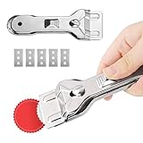 Kochfeldschaber mit 5 Ceranfeldschaber Ersatzklingen, Ceranfeld Kratzer Entfernen, Reinungsschaber Glasschaber Küchenschaber, Geeignet für Glaskeramik und Induktionskochen