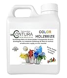 Colorbeize Weiß Holzbeize Tischler Beize Holz Farbe Wasserbeize Möbel Holzfarbe Wasserbasis (1 Liter)