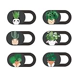 TUKEVA Webcam Abdeckung 6 pcs Dünne Cover Set Camera Cover Slim Kamera Zubehör Mit Niedlichem Schutz Ihrer Privatsphäre Design Webcam Cover für Laptop, PC, MacBook, IMac, IPad (Topfpflanzenmotiv)