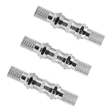 DIYEAH 3 Sätze Teiliges Stecker Koaxialkabel Verbinder Wetterbeständig mit Gummiring für Sat Antennen Tv Kabel Einfache Montage