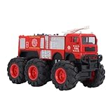 plplaaoo 1:16 Scale Diecast Fire Truck Vehicles Realistische Legierung Big 6 Rad Drive Fire Engine Model (Wassertank)