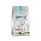 Happy Cat 70604 - Sensitive Adult Light - Trockenfutter mit Geflügel für übergewichtige Katzen und Kater - 4 kg Inhalt