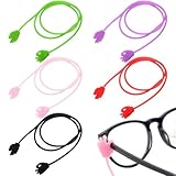 ZUWIJEQ 5 Stück Brillenband Brillenschnur Brillenbänder Glasses Chain Brillenkordel für Sonnenbrillen Lesebrillen Kette Sportbrillenband Brillenbänder für Damen, Kinder, Herren (Mehrfarbig)