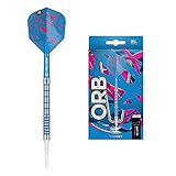 Target Darts Orb 12 80% Wolfram Softdarts-Set (18gr - Dartpfeile), Silber, Blau und Pink