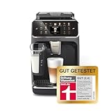 Philips Serie 5500 Kaffeevollautomat – LatteGo Milchsystem, 20 heiße und kalte Kaffeespezialitäten, 40% leiser mit SilentBrew, QuickStart, Grau (EP5544/50)
