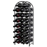 EasyPAG Metall 23 Flaschen Weinregal Freistehend Weinhalter Weinablage Weinständer Wein Halterung Wein Aufbewahrung Regal Getränkeregal Bodenstehend für Küche,Schwarz