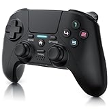 CSL - Wireless Gamepad für PC und PS4 - PC Anschluss - Wireless Controller - Dual Vibration - Headset Ausgang - Turbo Funktion - Touchpad - Share-Taste - eingebauter Lautsprecher