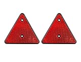 2er Set Dreieck Reflektor 15 x 13,5 CM Rückstrahler Anhängerdreieck Pkw Anhänger Dreiecke Katzenauge E-Prüfzeichen
