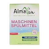 AlmaWin Öko Spülmaschinen Pulver 2,8kg, 112 Anwendungen, dosierbar für unterschiedliche Mengen Geschirr, vegan