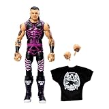 WWE Elite-Actionfigur und Zubehörteile, ca. 15 cm große Dominik Mysterio-Sammelfigur mit 25 Bewegungspunkten, lebensechtem Aussehen und austauschbaren Händen, HTX21