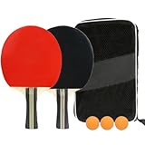 Javoryxh Tischtennisschläger Set Schläger Professionelles Pingpong Paddel Mit Tasche Ausrüstung Für Anfänger Pingpong Paddel