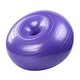 ANDRESLAD Fitnessball Donut Form Anti Burst Gymnastikball mit Rutschfester Oberfläche und Inkl Luftpumpe Dicker PVC Yoga Balanceball für Pilates Training Zuhause