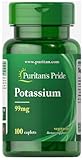 Puritan's Pride - Kalium, 99mg | Unterstützung für Herz und Muskeln - 100 Kaplets