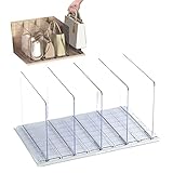 eurNhrN 5 pcs Regalteiler für Kleiderschrank Clear Regal -Separatoren transparente Beutel Teiler Regal Kleidung Separatoren für Kleiderschrank Lagerung Hausgegenstände