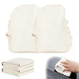 Auto Ledertuch – 2 Stück 30x40cm Natürliches Fensterleder, Super Saugfähiges Autoledertuch Echtleder zur Autopflege, Trockentuch für Auto, Glas & Spiegel, Streifenfrei & Schnell Trocknend