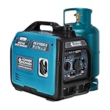 LPG/Benzin-Inverter-Generator, Flüssiggas, KS 2100iG S von Könner & Söhnen. Stromerzeuger 2000 W, Schuko-Steckdose 230 V, 2 USB-Anschlüsse, LED-Anzeige, ECO-Modus, notstromaggregat EURO V.
