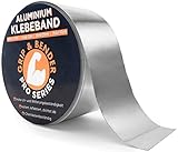 GRIP&BENDER Aluminium Klebeband zum Abdichten - Wasserdichtes Alu-Klebeband für Aussen mit 55mm Breite - Selbstklebendes Alu-Tape für Dampfsperre Alu-Band (55mm x 30m)