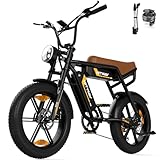 HITWAY E Bike Elektrofahrrad mit 2 Batterien 48V 13Ah,bis zu 150km,7-Gang 26 * 4,0 Zoll SUV MTB E-Mountainbike Herren