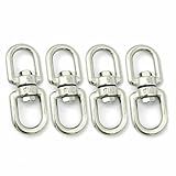 JY-MARINE Edelstahl 316 Ankerwirbel 3/16 Zoll oder 5 mm Kettenverbinder für Boot, Marinequalität (Augen- und Augendrehgelenk)