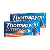 Thomapyrin INTENSIV Tabletten - 3fach Power bei intensiveren Kopfschmerzen & Migräne - 2 x 20 Stk.