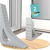 Fensterstopper [2er Set] – Fenster Offenhalter & Fensterkeil zum Lüften – Fensterfeststeller ohne Bohren, Gummi Fensterklammern & Balkontür Stopper – Perfekt als Fenster Stopp